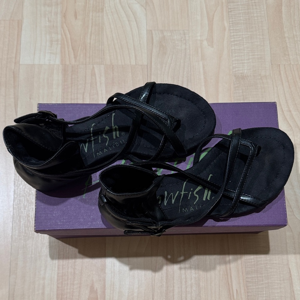 Blowfish Black Strappy Sandals